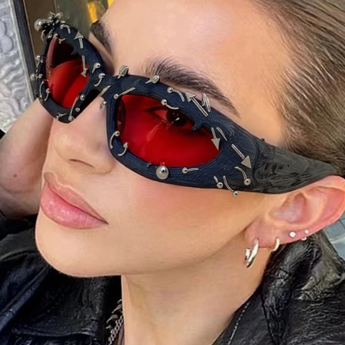 Personalized Rivet Sunglasses for Men and Women Retro Metal Studded Frame Unisex Punk Eyewear UV400 Protection Party Shades Bags & Accessories Sunglasses Sunglasses for Women Personalized Rivet Sunglasses for Men and Women Retro Metal Studded Frame Unisex Punk Eyewear UV400 Protection Party Shades Bags & Accessories Sunglasses Sunglasses for Women KDBazar