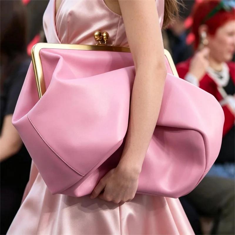 Pink Kiss Lock Frame Messenger Bag for Women Bags & Accessories handbags and purses Pink Messenger Bag Pink Kiss Lock Frame Messenger Bag for Women Bags & Accessories handbags and purses Pink Messenger Bag KDBazar
