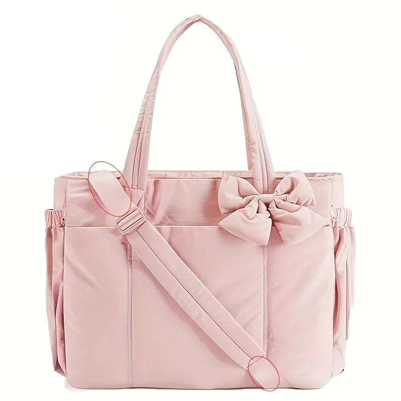 Pink Padded Bow Tote Bag for Women Bags & Accessories handbags and purses Pink Messenger Bag Pink Padded Bow Tote Bag for Women Bags & Accessories handbags and purses Pink Messenger Bag KDBazar