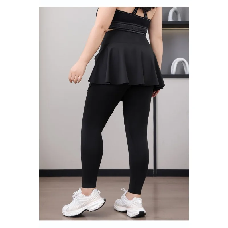 Plus Size Fit 200lbs Yoga Fake Two Items Leggings with Pockets Sharkskin High-Waisted Skirt Pants Gym Trainning Slim Tights Leggings Plus Size Leggings Women’s Fashion Plus Size Fit 200lbs Yoga Fake Two Items Leggings with Pockets Sharkskin High-Waisted Skirt Pants Gym Trainning Slim Tights Leggings Plus Size Leggings Women's Fashion KDBazar