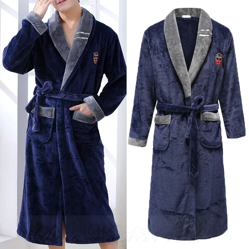 Plus Size Flannel Robe for Men Robes Plus Size Flannel Robe for Men Robes KDBazar