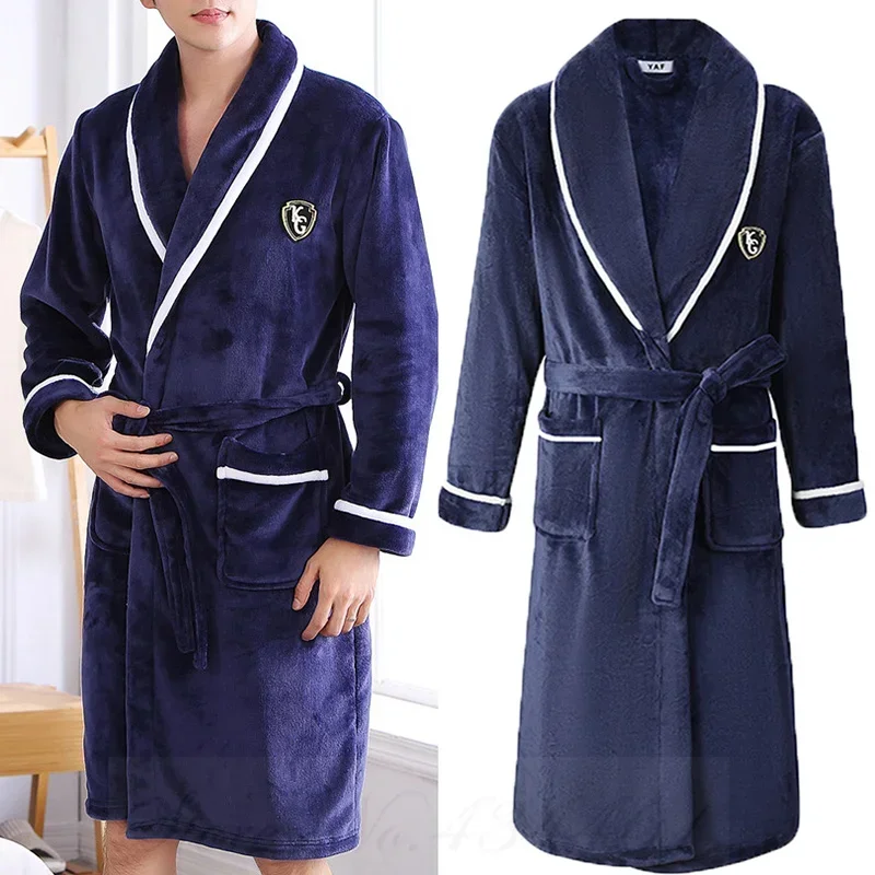 Plus Size Flannel Robe for Men Robes Plus Size Flannel Robe for Men Robes KDBazar