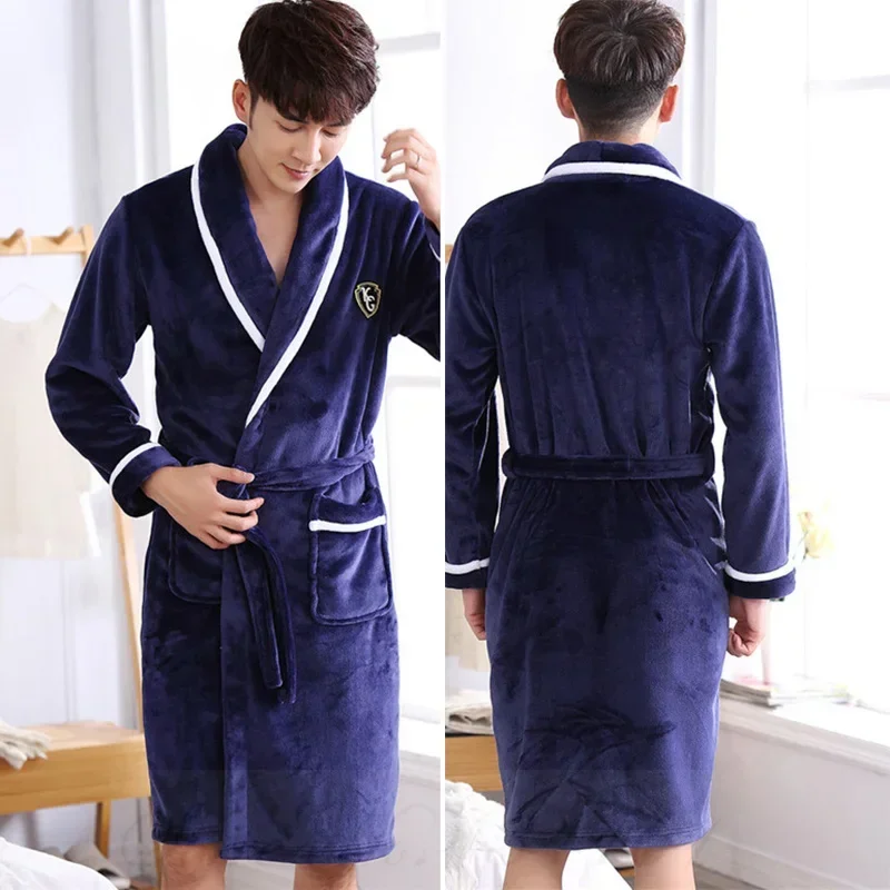 Plus Size Flannel Robe for Men Robes Plus Size Flannel Robe for Men Robes KDBazar