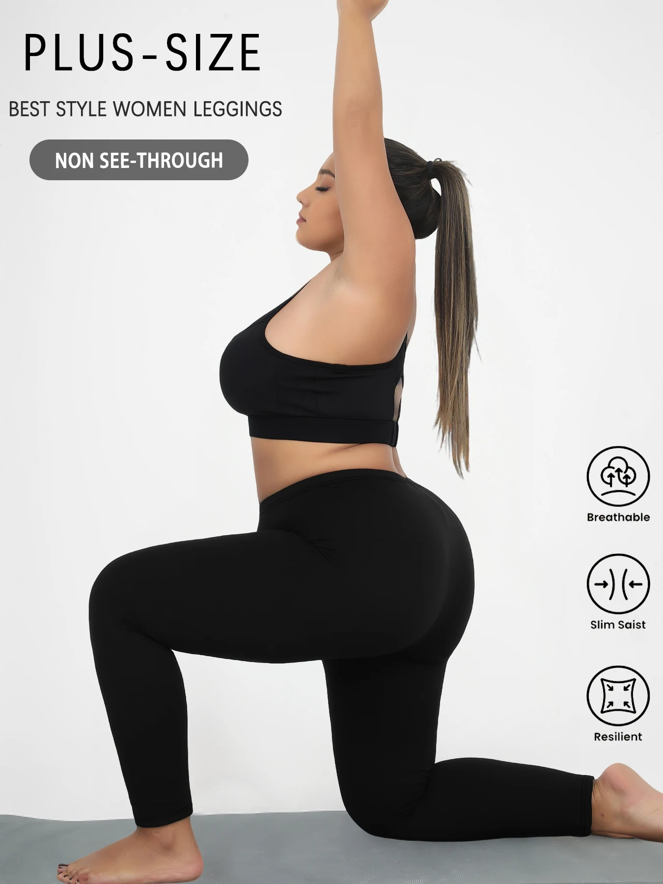 Super soft sport leggings front view