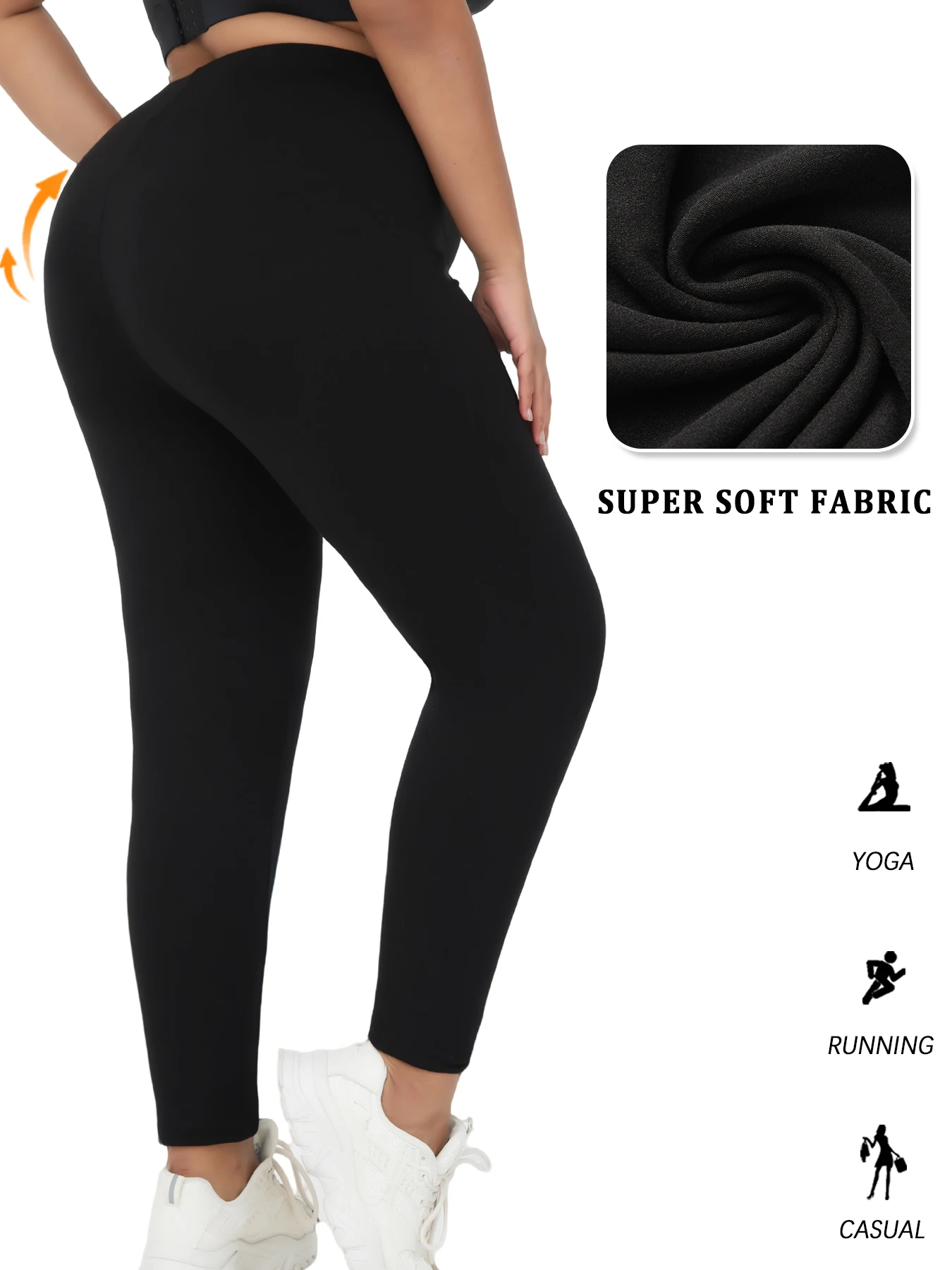 Super soft sport leggings high waist detail