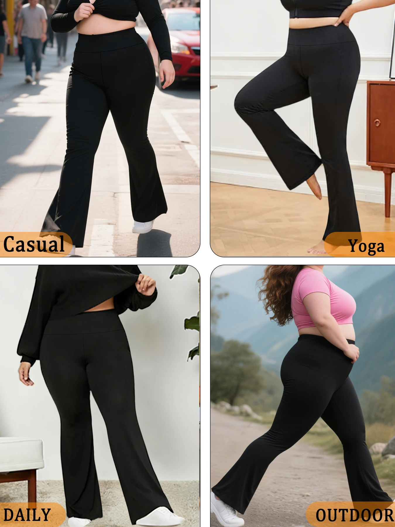 Plus Size Women’s Super Soft Flare Pants High Waisted Tummy Control Workout Yoga Push Up Gym Fitness Long Leggings Bell Bottoms Leggings Plus Size Leggings Women’s Fashion Plus Size Women's Super Soft Flare Pants High Waisted Tummy Control Workout Yoga Push Up Gym Fitness Long Leggings Bell Bottoms Leggings Plus Size Leggings Women's Fashion KDBazar
