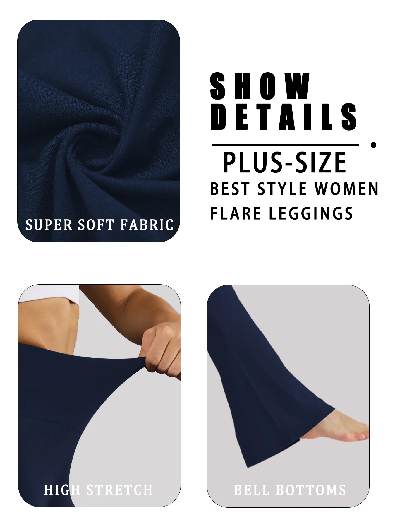 Plus Size Women’s Super Soft High Waisted Flare Pants, Leggings Tummy Control Soft Bootleg Bell Bottoms Running Leggings Plus Size Leggings Women’s Fashion Plus Size Women's Super Soft High Waisted Flare Pants, Leggings Tummy Control Soft Bootleg Bell Bottoms Running Leggings Plus Size Leggings Women's Fashion KDBazar