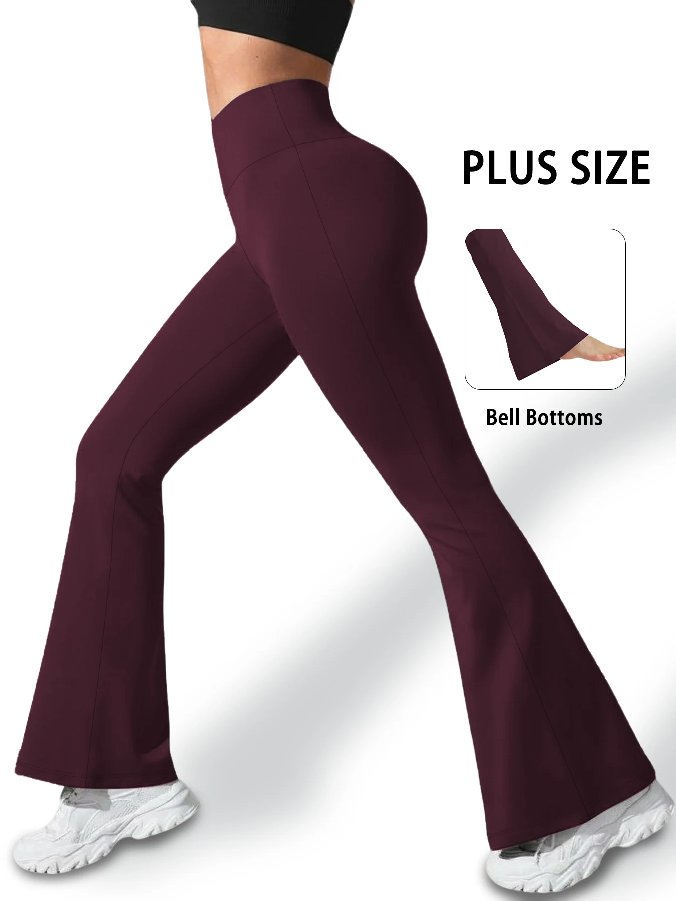 Plus Size Women’s Super Soft High Waisted Flare Pants, Leggings Tummy Control Soft Bootleg Bell Bottoms Running Leggings Plus Size Leggings Women’s Fashion Plus Size Women's Super Soft High Waisted Flare Pants, Leggings Tummy Control Soft Bootleg Bell Bottoms Running Leggings Plus Size Leggings Women's Fashion KDBazar