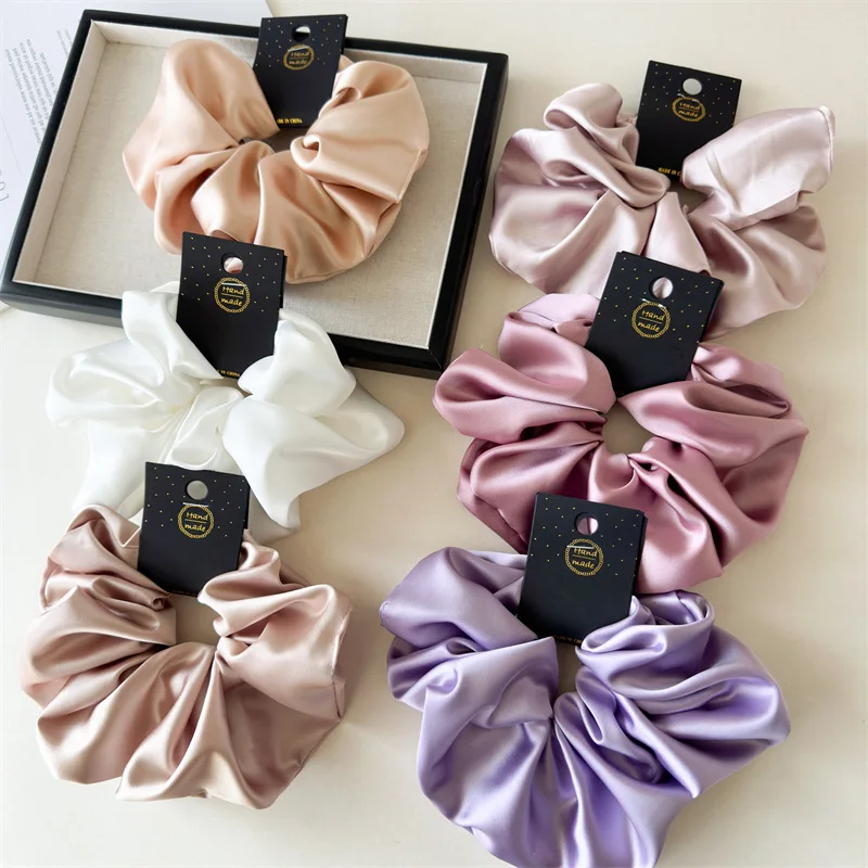 Purple Satin Scrunchie Set Hair Accessories Purple Satin Scrunchie Set Hair Accessories KDBazar