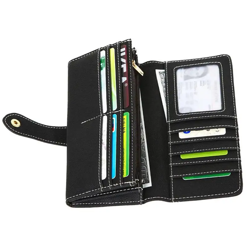 Women’s Long Wallet PU Nubuck Leather Large Capacity RFID Blocking Clutch, Multi Card Slots, Zipper Coin Pocket, Snap Closure Women’s Long Wallet PU Nubuck Leather Large Capacity RFID Blocking Clutch, Multi Card Slots, Zipper Coin Pocket, Snap Closure