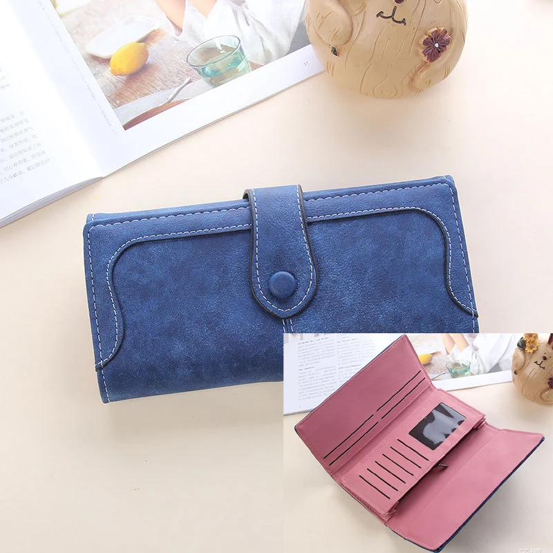 Women’s Long Wallet PU Nubuck Leather Large Capacity RFID Blocking Clutch, Multi Card Slots, Zipper Coin Pocket, Snap Closure Women’s Long Wallet PU Nubuck Leather Large Capacity RFID Blocking Clutch, Multi Card Slots, Zipper Coin Pocket, Snap Closure