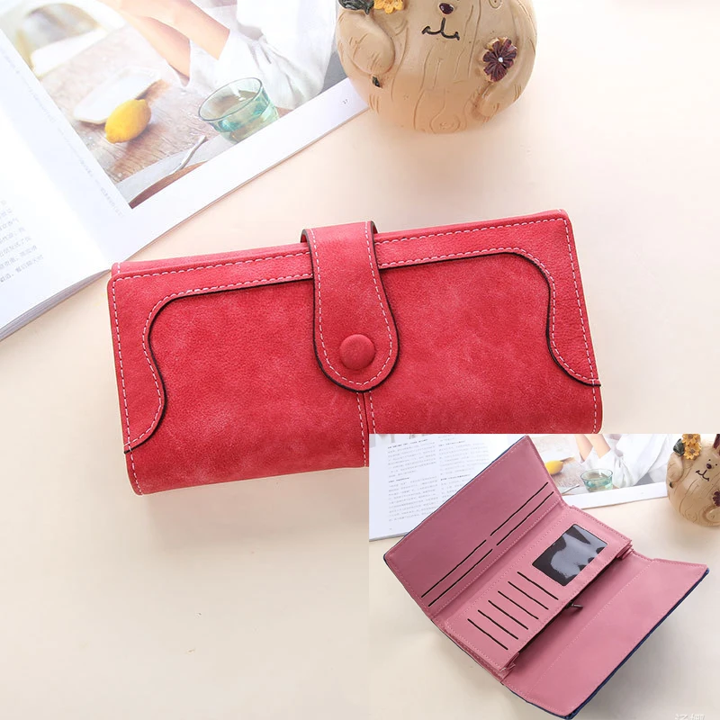 Women’s Long Wallet PU Nubuck Leather Large Capacity RFID Blocking Clutch, Multi Card Slots, Zipper Coin Pocket, Snap Closure Women’s Long Wallet PU Nubuck Leather Large Capacity RFID Blocking Clutch, Multi Card Slots, Zipper Coin Pocket, Snap Closure