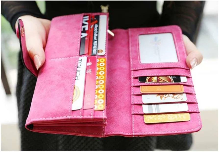 Women’s Long Wallet PU Nubuck Leather Large Capacity RFID Blocking Clutch, Multi Card Slots, Zipper Coin Pocket, Snap Closure Women’s Long Wallet PU Nubuck Leather Large Capacity RFID Blocking Clutch, Multi Card Slots, Zipper Coin Pocket, Snap Closure