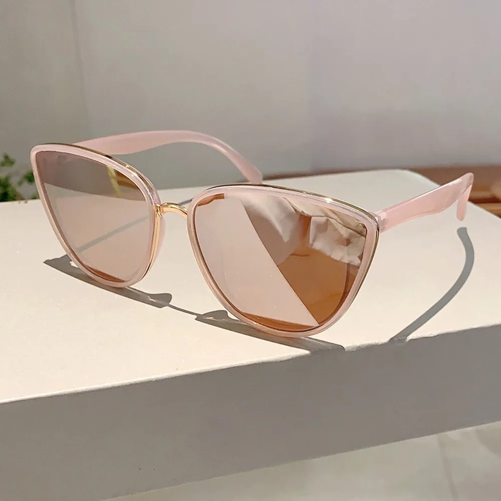 Close up of cat eye sunglasses frame detail