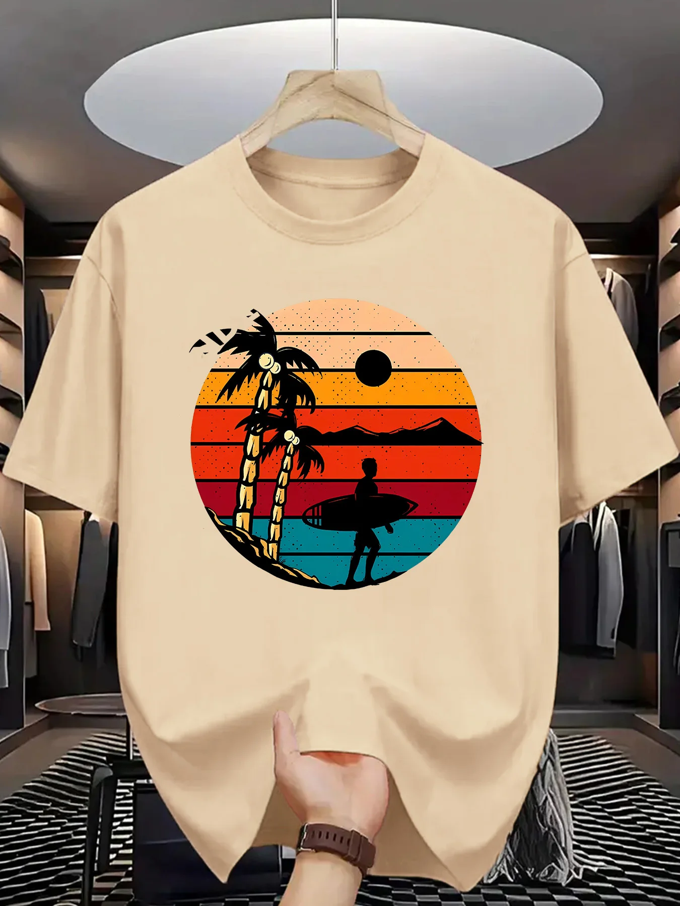 Retro Sunset Surfer T-Shirt for Men Men’s Clothing Men’s Fashion Men’s Trendy T-Shirts Retro Sunset Surfer T-Shirt for Men Men's Clothing Men's Fashion Men's Trendy T-Shirts KDBazar