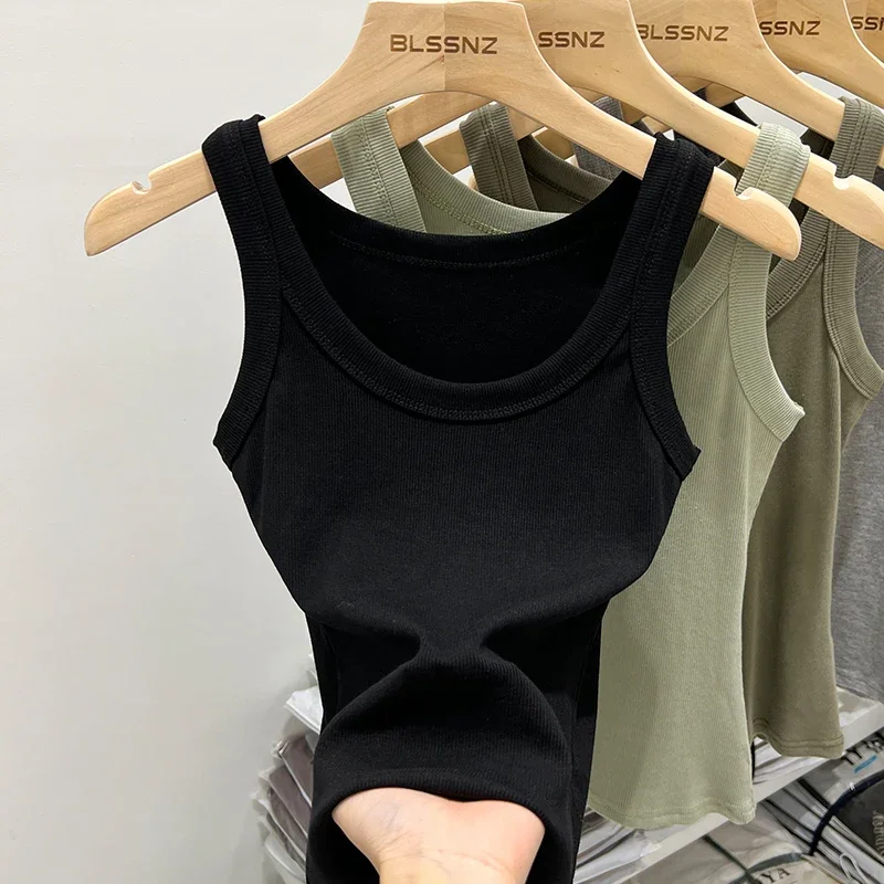 Ribbed Round Neck Tank Top for Women Camis & Tops Clothing & Accessories Women’s Fashion Ribbed Round Neck Tank Top for Women Camis & Tops Clothing & Accessories Women's Fashion KDBazar