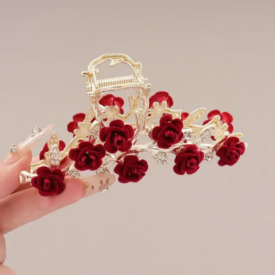 Rose Flower High-End Hairpin, New Rose French Style Elegant Back-Of-Head Clip, Metal Hair Accessory for Updos, Shark Clip Clothing & Accessories Hair Accessories Women’s Fashion Rose Flower High-End Hairpin, New Rose French Style Elegant Back-Of-Head Clip, Metal Hair Accessory for Updos, Shark Clip Clothing & Accessories Hair Accessories Women's Fashion KDBazar