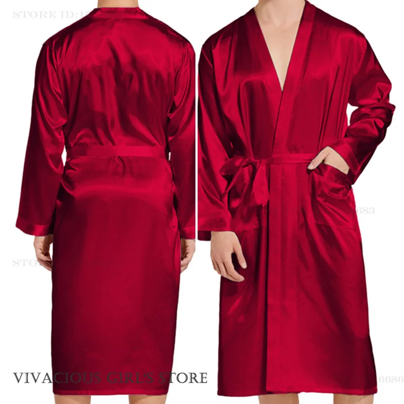 Satin Robe for Men Robes Satin Robe for Men Robes KDBazar