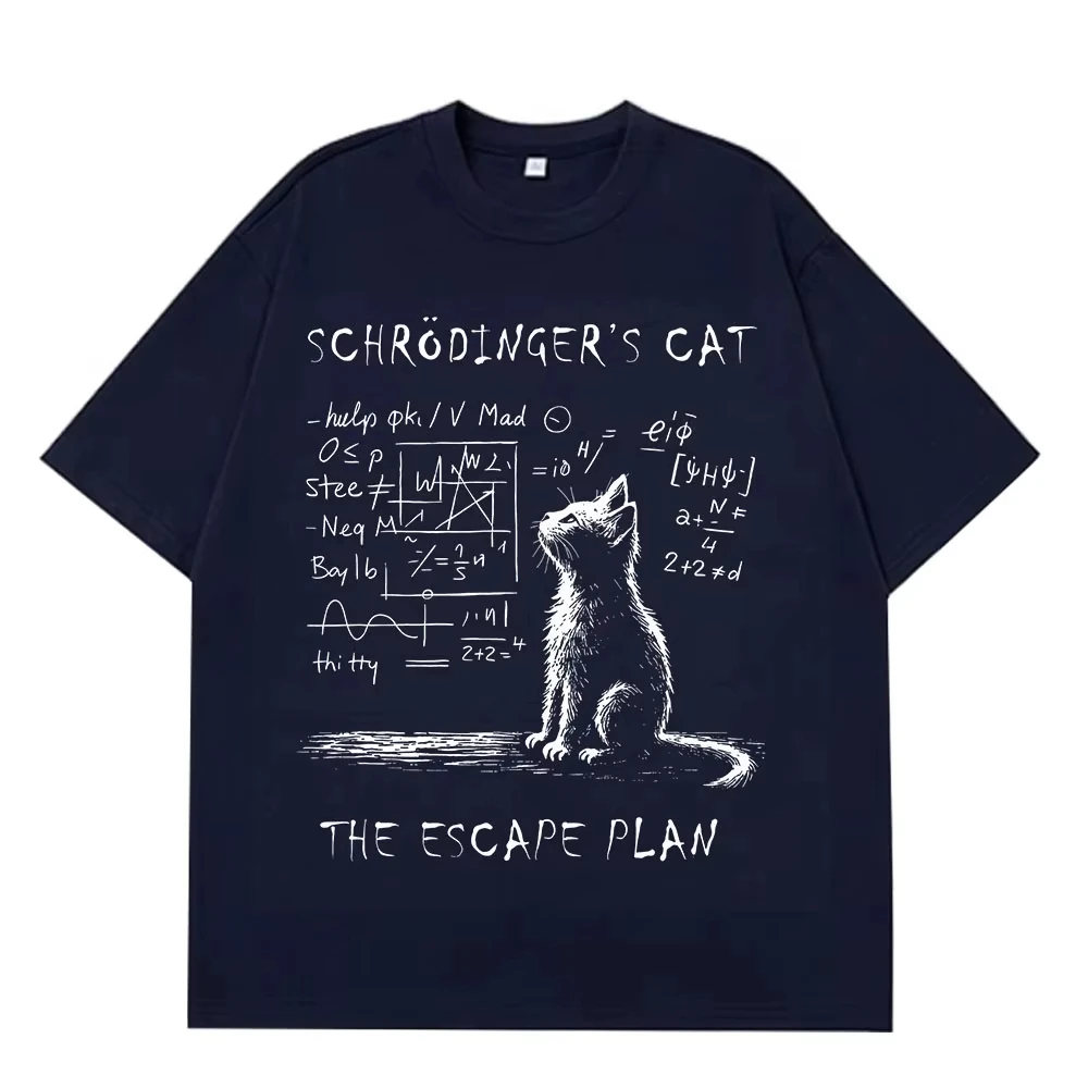 Schrodinger Cat Physics Quantum Mechanics Creative Print Summer Short-sleeved Cotton T Shirt Men Women Streetwear Loose T-shirts Men’s Clothing Men’s Fashion Men’s Trendy T-Shirts Schrodinger Cat Physics Quantum Mechanics Creative Print Summer Short-sleeved Cotton T Shirt Men Women Streetwear Loose T-shirts Men's Clothing Men's Fashion Men's Trendy T-Shirts KDBazar