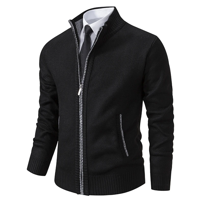 Solid Stand Collar Fleece Cardigan Coat for Men Cotton Coat Men’s Coats & Jackets Men’s Fashion Solid Stand Collar Fleece Cardigan Coat for Men Cotton Coat Men's Coats & Jackets Men's Fashion KDBazar