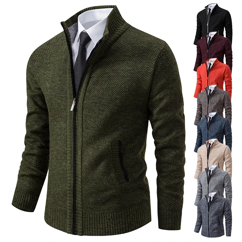 Solid Stand Collar Fleece Cardigan Coat for Men Cotton Coat Men’s Coats & Jackets Men’s Fashion Solid Stand Collar Fleece Cardigan Coat for Men Cotton Coat Men's Coats & Jackets Men's Fashion KDBazar