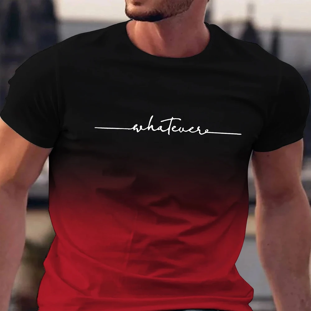 Summer Men’s Clothing Whatever Print Short Sleeve Men Trend Products Sports Top Gym Tee Quick Dry T Shirt Male Gradient T shirts Men’s Clothing Men’s Fashion Men’s T-Shirts Summer Men's Clothing Whatever Print Short Sleeve Men Trend Products Sports Top Gym Tee Quick Dry T Shirt Male Gradient T shirts Men's Clothing Men's Fashion Men's T-Shirts KDBazar