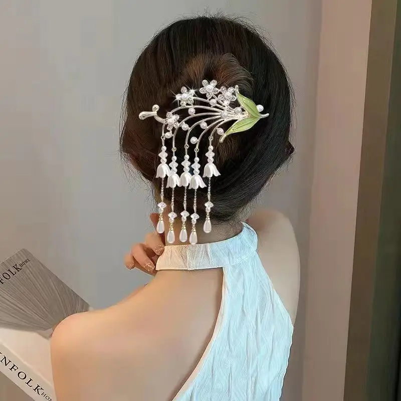 Top Selling Women Flower Tassel Twisted Hair Clip Back of The Head Barrettes Female Sweet Hairpins New Headwear Accessories Clothing & Accessories Hair Accessories Women’s Fashion Top Selling Women Flower Tassel Twisted Hair Clip Back of The Head Barrettes Female Sweet Hairpins New Headwear Accessories Clothing & Accessories Hair Accessories Women's Fashion KDBazar
