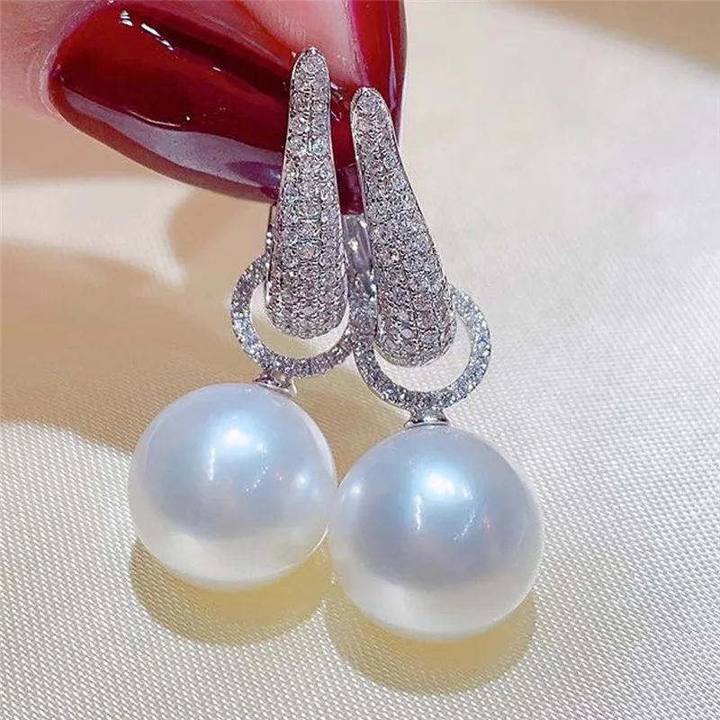 Trend Pearl Dangle Earring for Women Luxury Bling Cubic Zirconia Fashion Elegant 925 Sterling Silver Jewelry Earrings Jewelry & Watches Trend Pearl Dangle Earring for Women Luxury Bling Cubic Zirconia Fashion Elegant 925 Sterling Silver Jewelry Earrings Jewelry & Watches KDBazar