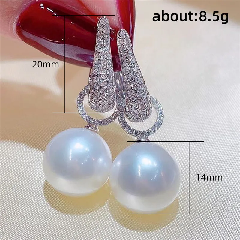 Trend Pearl Dangle Earring for Women Luxury Bling Cubic Zirconia Fashion Elegant 925 Sterling Silver Jewelry Earrings Jewelry & Watches Trend Pearl Dangle Earring for Women Luxury Bling Cubic Zirconia Fashion Elegant 925 Sterling Silver Jewelry Earrings Jewelry & Watches KDBazar