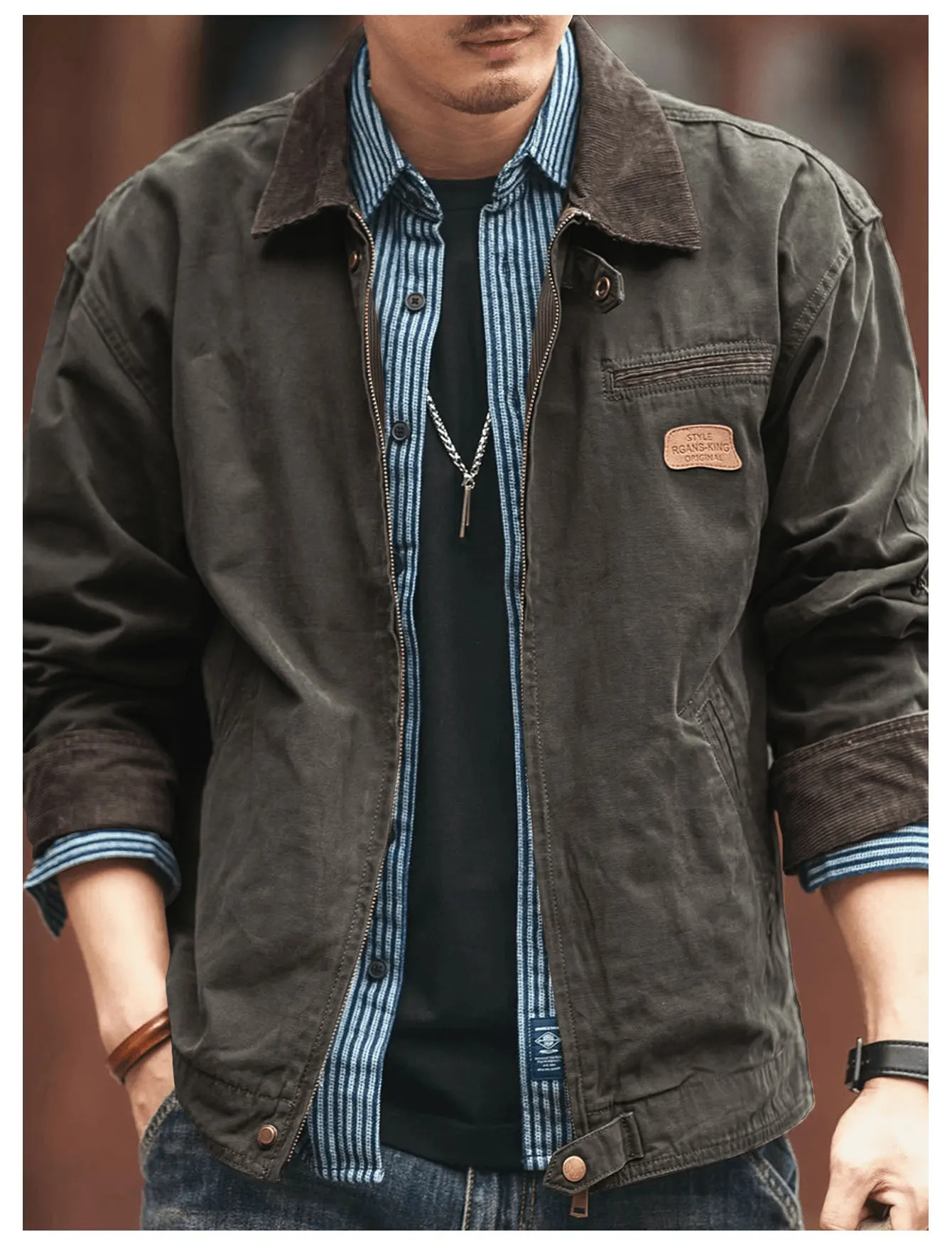US SizeMen’s Work Jacket Vintage Heavyweight Washed Canvas Outerwear Coats Outdoor Hunting Street Style Loose Fit Windbreaker US SizeMen's Work Jacket Vintage Heavyweight Washed Canvas Outerwear Coats Outdoor Hunting Street Style Loose Fit Windbreaker KDBazar