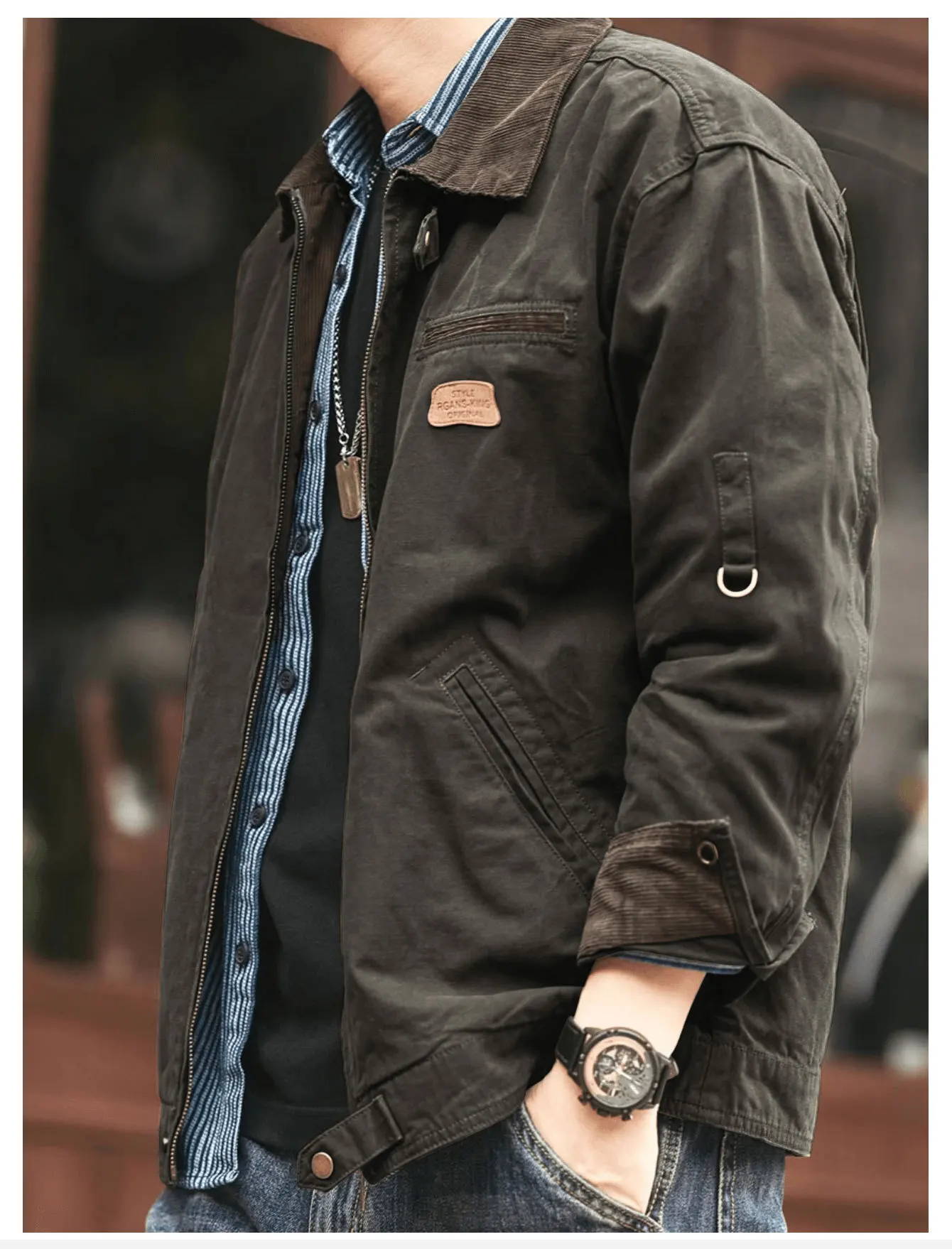 US SizeMen’s Work Jacket Vintage Heavyweight Washed Canvas Outerwear Coats Outdoor Hunting Street Style Loose Fit Windbreaker US SizeMen's Work Jacket Vintage Heavyweight Washed Canvas Outerwear Coats Outdoor Hunting Street Style Loose Fit Windbreaker KDBazar