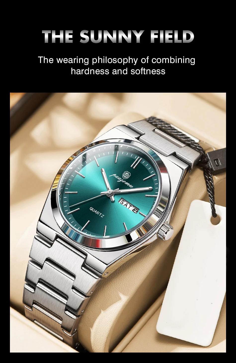 Ultra Thin Minimalist Watch on wrist