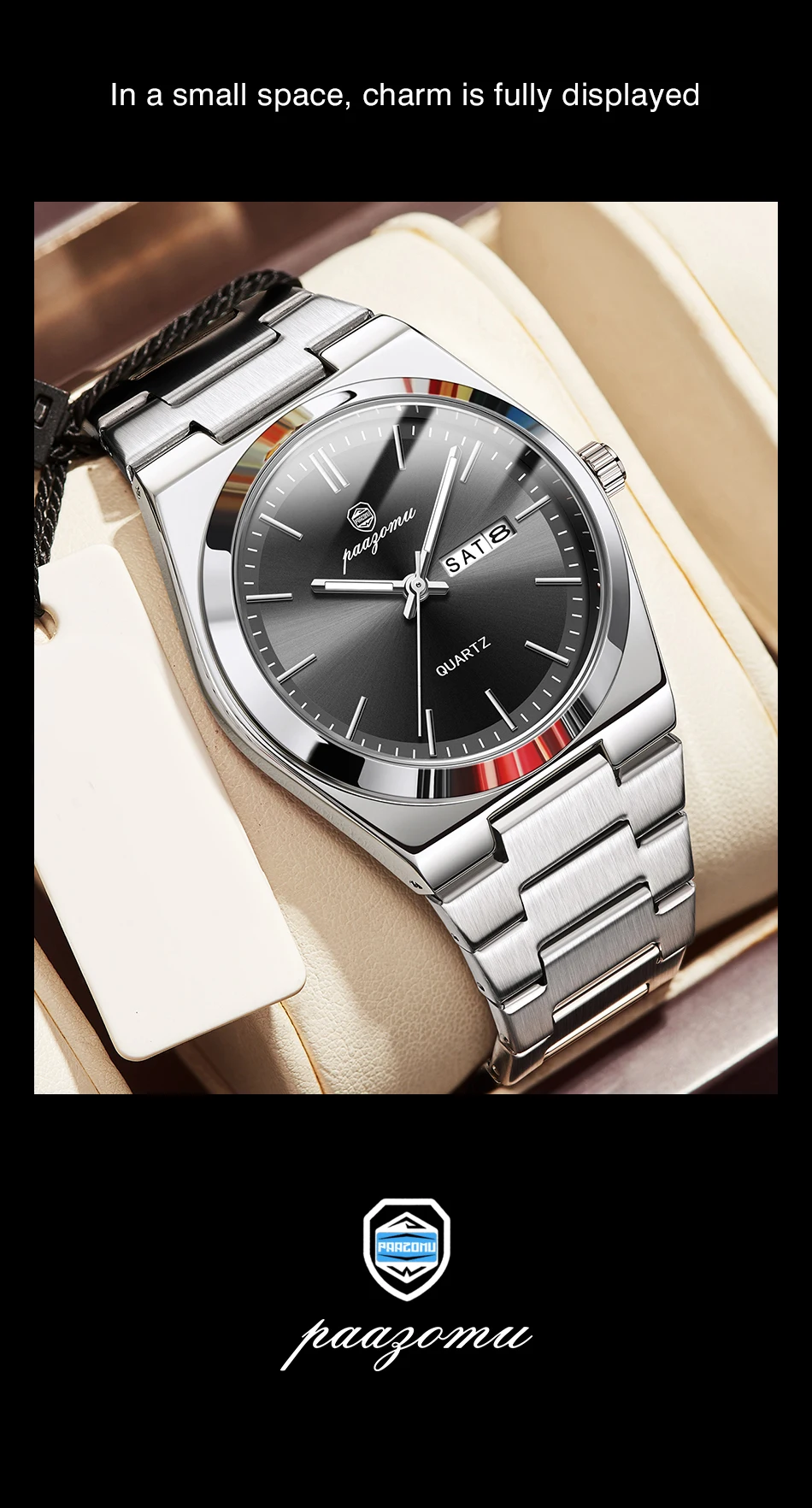 Ultra Thin Minimalist Watch front dial