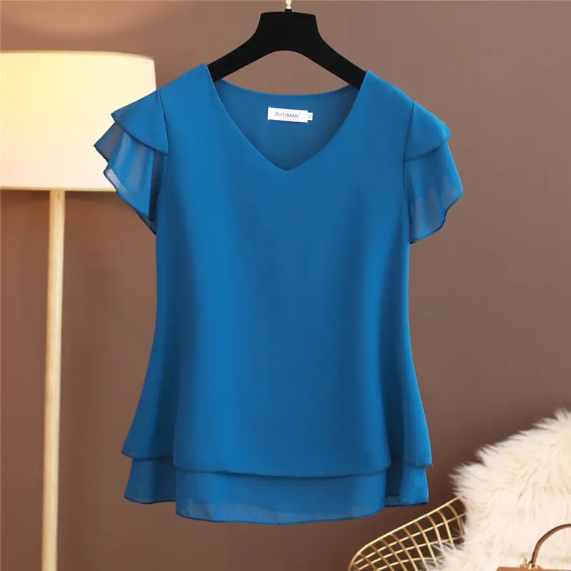 V Neck Ruffle Sleeve Blouse for Women Clothing & Accessories Tops & Tees Women’s Fashion Women’s Tops V Neck Ruffle Sleeve Blouse for Women Clothing & Accessories Tops & Tees Women's Fashion Women's Tops KDBazar
