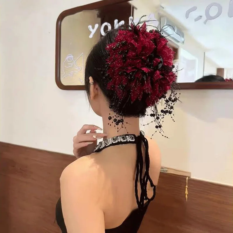 Vintage Chiffon Flower Pearls Feather Hair Claw For Women Lady Elegant Hair Ornament Headband Hair Clip Hairpin Hair Accessories Clothing & Accessories Hair Accessories Women’s Fashion Vintage Chiffon Flower Pearls Feather Hair Claw For Women Lady Elegant Hair Ornament Headband Hair Clip Hairpin Hair Accessories Clothing & Accessories Hair Accessories Women's Fashion KDBazar