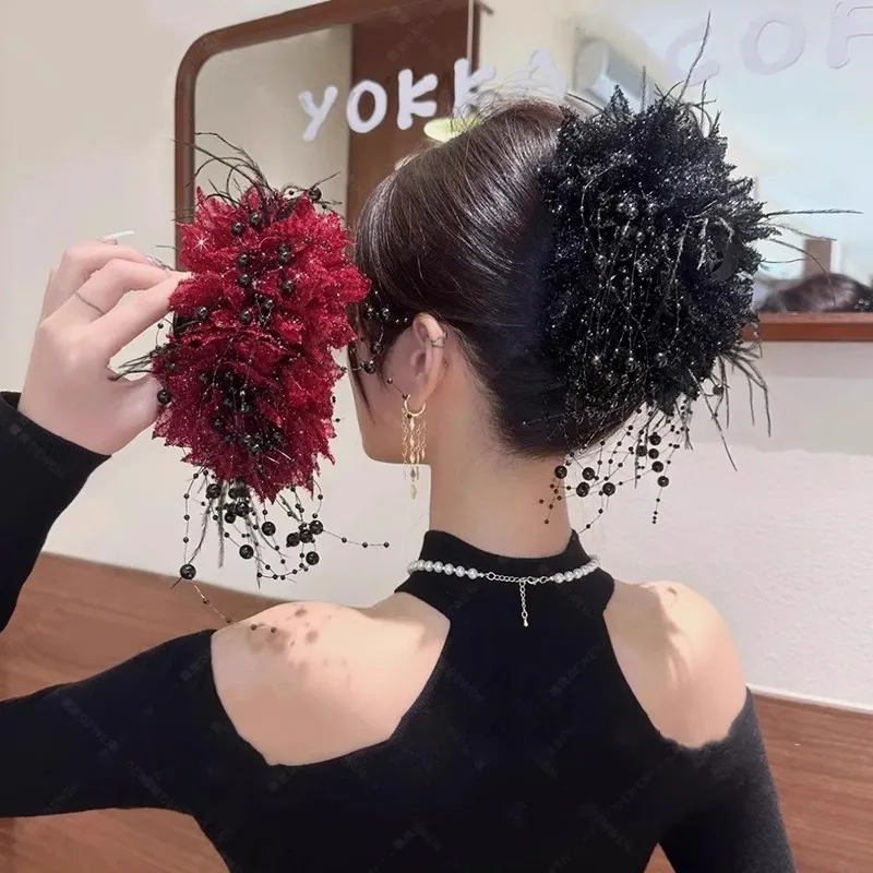 Vintage Chiffon Flower Pearls Feather Hair Claw For Women Lady Elegant Hair Ornament Headband Hair Clip Hairpin Hair Accessories Clothing & Accessories Hair Accessories Women’s Fashion Vintage Chiffon Flower Pearls Feather Hair Claw For Women Lady Elegant Hair Ornament Headband Hair Clip Hairpin Hair Accessories Clothing & Accessories Hair Accessories Women's Fashion KDBazar