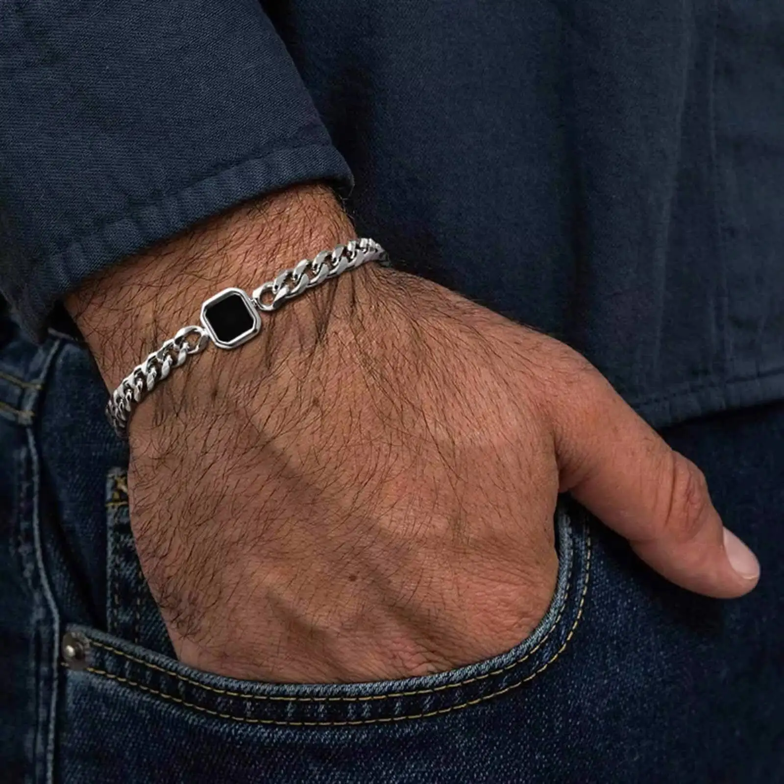 Vnox 5/7mm Width Adjustable Chain Bracelet for Men, Stainless Steel Acrylic Six-Sided Polished Jewelry Gift for Husband Son Him Bracelets and Bangles Jewelry & Watches Vnox 5/7mm Width Adjustable Chain Bracelet for Men, Stainless Steel Acrylic Six-Sided Polished Jewelry Gift for Husband Son Him Bracelets and Bangles Jewelry & Watches KDBazar