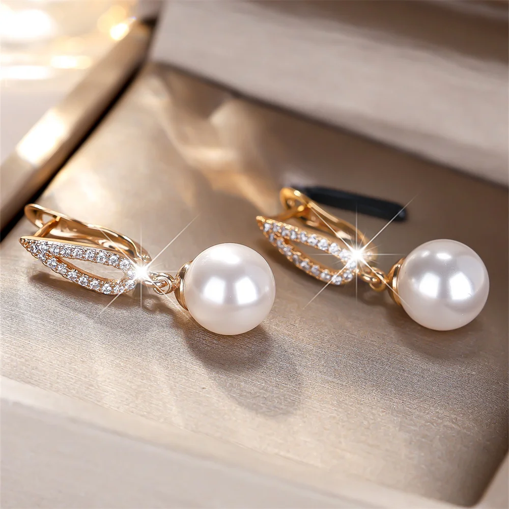 White Zircon Simulated Pearl Tassel Pendant Hoop Earrings For Women Vintage Gold Color Ear Buckle Wedding Jewelry Versatile Gift Earrings Jewelry & Watches White Zircon Simulated Pearl Tassel Pendant Hoop Earrings For Women Vintage Gold Color Ear Buckle Wedding Jewelry Versatile Gift Earrings Jewelry & Watches KDBazar