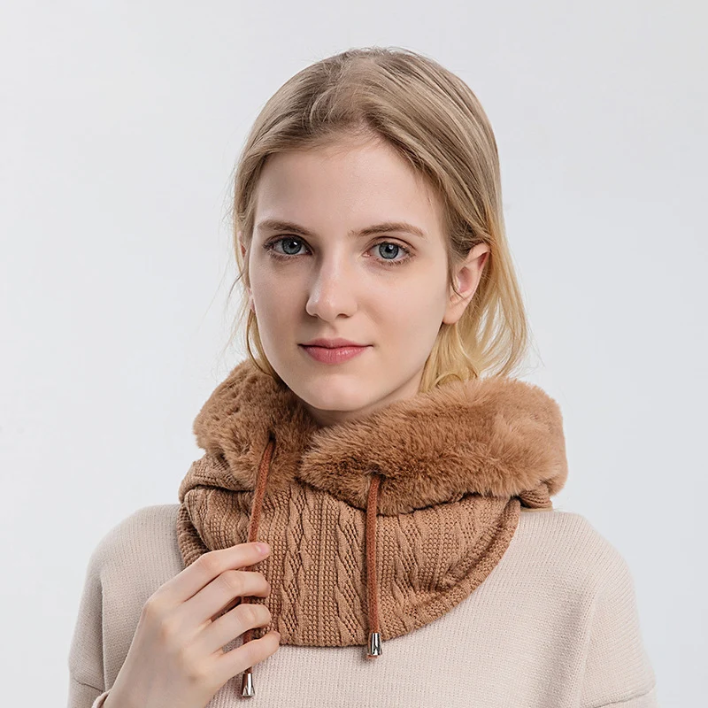 Winter Hat For Women Hooded Face Mask Fluff Keep Warm Thicken Style Neck Scarf Hooded Cap Beanie Knitted Cashmere Neck Warmer Winter Hat For Women Hooded Face Mask Fluff Keep Warm Thicken Style Neck Scarf Hooded Cap Beanie Knitted Cashmere Neck Warmer KDBazar