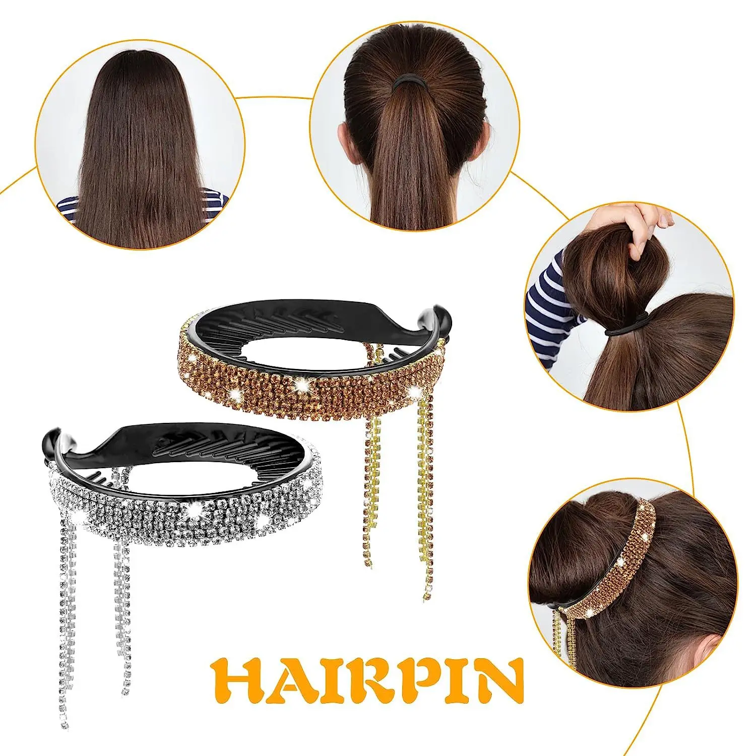 Women Elegant Luxury Rhinestone Tassel Ponytail Hair Claws Hair Clips Barrettes Hairpin Headband Fashion Hair Accessories Clothing & Accessories Hair Accessories Women’s Fashion Women Elegant Luxury Rhinestone Tassel Ponytail Hair Claws Hair Clips Barrettes Hairpin Headband Fashion Hair Accessories Clothing & Accessories Hair Accessories Women's Fashion KDBazar
