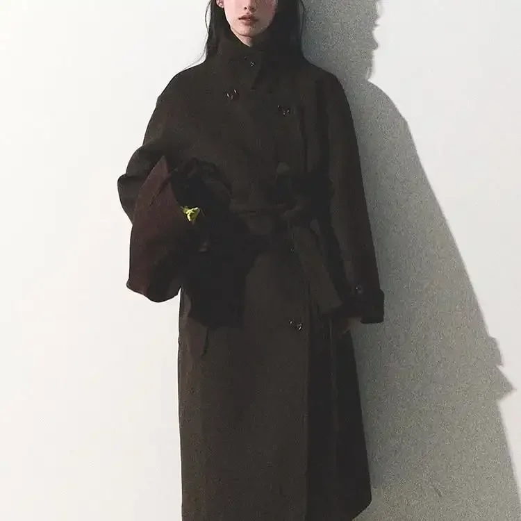 Women Elegant Solid Stand Collar Woolen Overcoat Lady Long Sleeve Double Breasted Loose Coat New Style Lace Up Winter Daily Wear Coats Women’s Fashion Women’s Jackets & Coats Women Elegant Solid Stand Collar Woolen Overcoat Lady Long Sleeve Double Breasted Loose Coat New Style Lace Up Winter Daily Wear Coats Women's Fashion Women's Jackets & Coats KDBazar