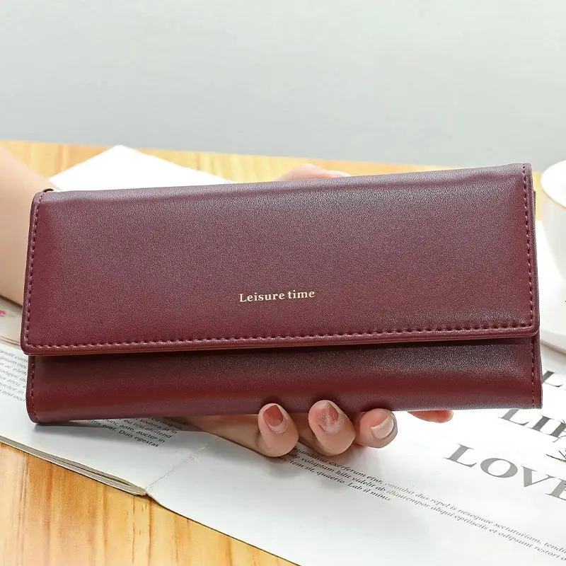 Women Long Wallet Large Capacity PU Leather Clutch Wallet Multi Card Holder Zipper Phone Purse with Keychain Bags & Accessories Burgundy Purses handbags and purses Women Long Wallet Large Capacity PU Leather Clutch Wallet Multi Card Holder Zipper Phone Purse with Keychain Bags & Accessories Burgundy Purses handbags and purses KDBazar