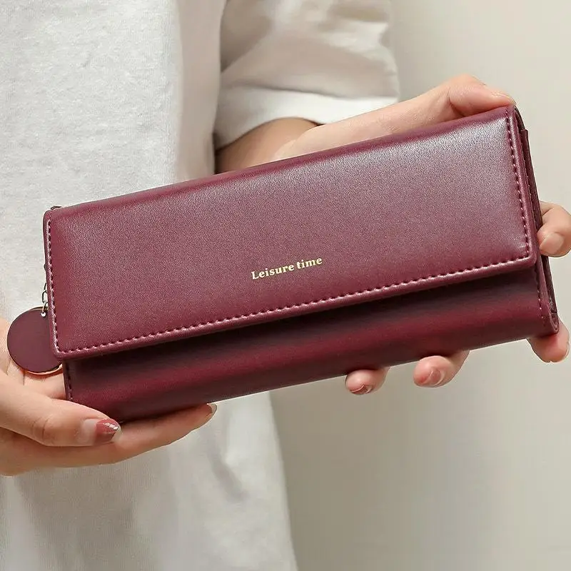 Women Long Wallet Large Capacity PU Leather Clutch Wallet Multi Card Holder Zipper Phone Purse with Keychain Bags & Accessories Burgundy Purses handbags and purses Women Long Wallet Large Capacity PU Leather Clutch Wallet Multi Card Holder Zipper Phone Purse with Keychain Bags & Accessories Burgundy Purses handbags and purses KDBazar