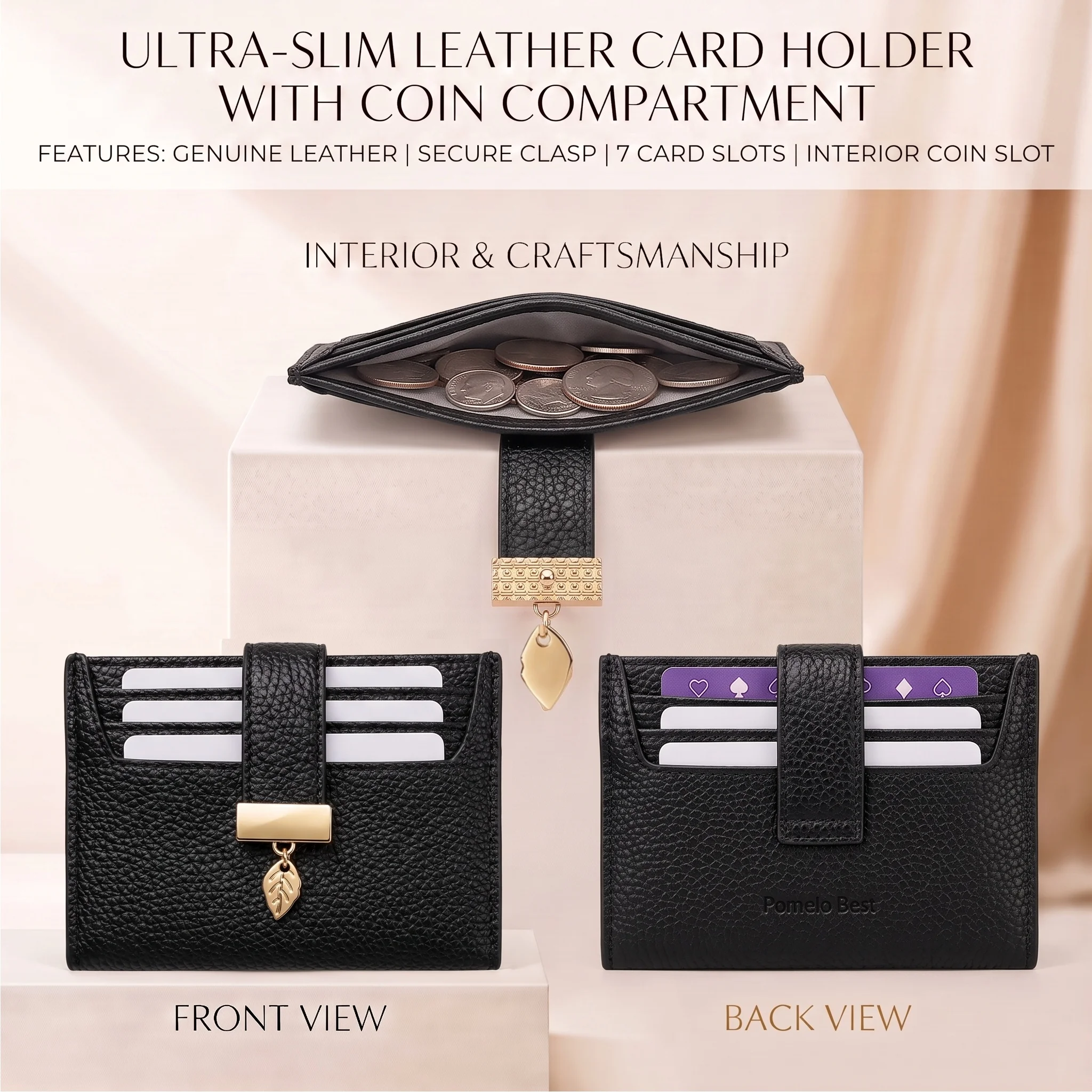 Women PU Leather RFID Blocking Card Wallet Slim Mini Credit Card Holder 7 Slots Coin Purse Leaf Pendant Portable Pocket Purse Camis & Tops Clothing & Accessories Tops & Tees Women’s Fashion Women PU Leather RFID Blocking Card Wallet Slim Mini Credit Card Holder 7 Slots Coin Purse Leaf Pendant Portable Pocket Purse Camis & Tops Clothing & Accessories Tops & Tees Women's Fashion KDBazar