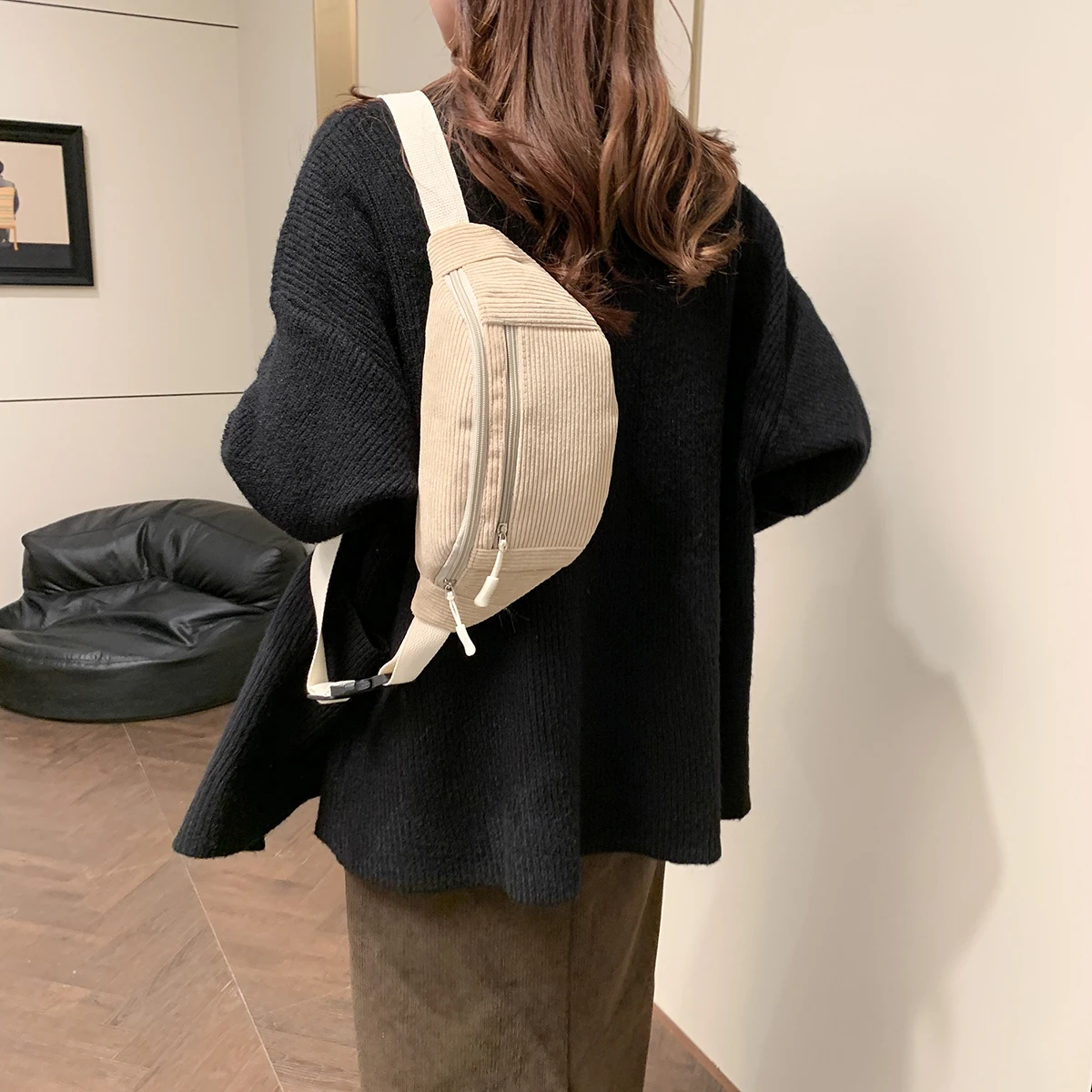 Women Waist Bag Corduroy Student Shoulder Handbag Crossbody Chest Breast Bag Fanny Pack Fashion Phone Female Bum Belt Purse Women Waist Bag Corduroy Student Shoulder Handbag Crossbody Chest Breast Bag Fanny Pack Fashion Phone Female Bum Belt Purse KDBazar