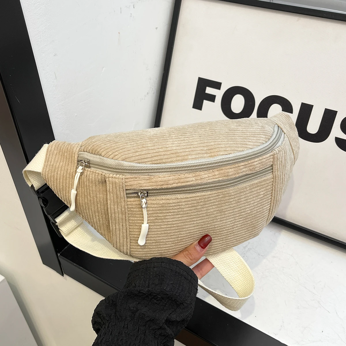 Women Waist Bag Corduroy Student Shoulder Handbag Crossbody Chest Breast Bag Fanny Pack Fashion Phone Female Bum Belt Purse Women Waist Bag Corduroy Student Shoulder Handbag Crossbody Chest Breast Bag Fanny Pack Fashion Phone Female Bum Belt Purse KDBazar