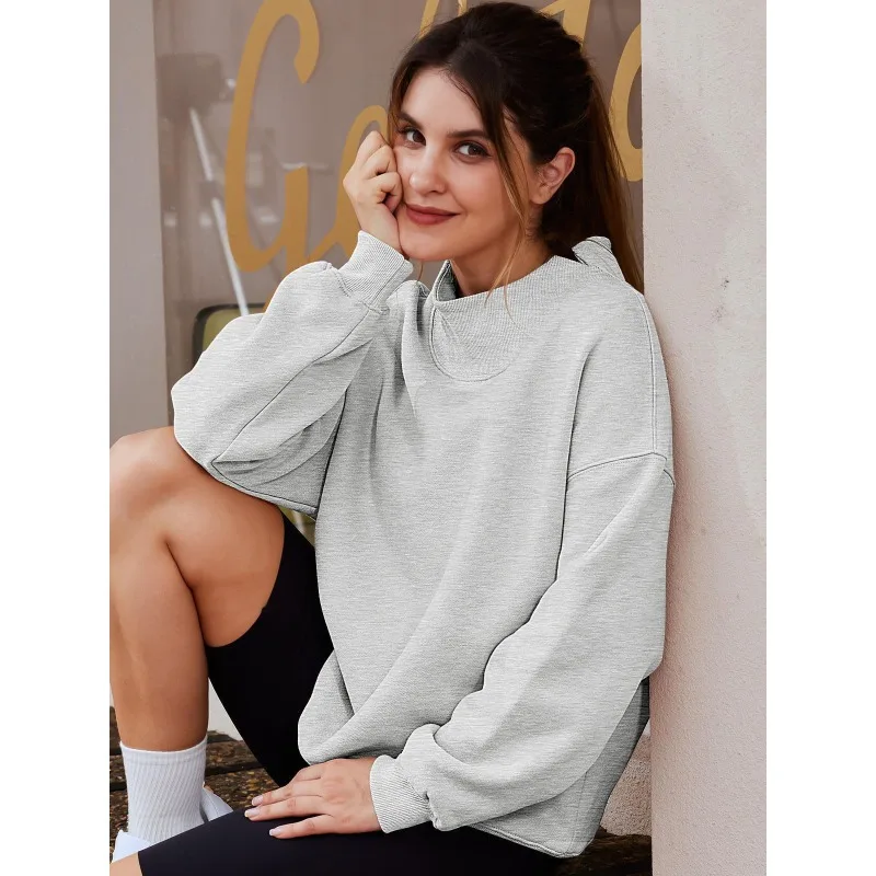 Womens Oversized Sweatshirt with High Neck Fleece Lining Clothing & Accessories Women’s Fashion Women’s Hoodies & Sweatshirts Womens Oversized Sweatshirt with High Neck Fleece Lining Clothing & Accessories Women's Fashion Women's Hoodies & Sweatshirts KDBazar