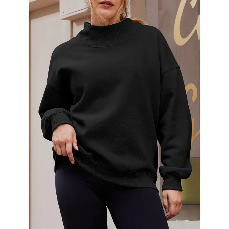 Womens Oversized Sweatshirt with High Neck Fleece Lining Clothing & Accessories Women’s Fashion Women’s Hoodies & Sweatshirts Womens Oversized Sweatshirt with High Neck Fleece Lining Clothing & Accessories Women's Fashion Women's Hoodies & Sweatshirts KDBazar