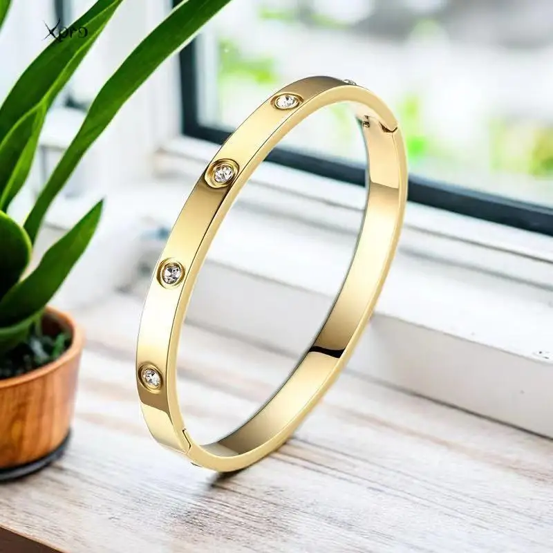 Xpro Stainless Steel Bracelets Woman Bangle Bangles for Woman Golden Love Crystal Wedding Feminina Luxury Jewellery Gifts Bracelets and Bangles Jewelry & Watches Xpro Stainless Steel Bracelets Woman Bangle Bangles for Woman Golden Love Crystal Wedding Feminina Luxury Jewellery Gifts Bracelets and Bangles Jewelry & Watches KDBazar