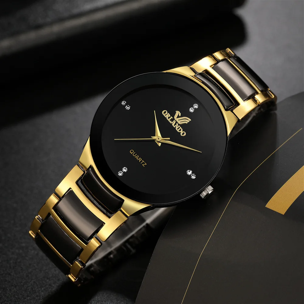 Quartz movement mens watch
